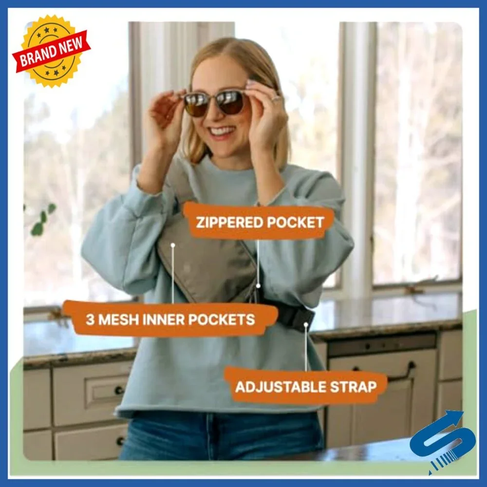 Compact Diaper Belt Bag Fanny Pack Crossbody Portable Water-Resistant